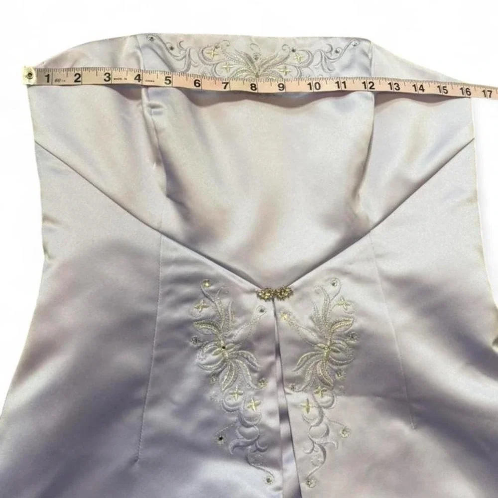 Vintage Y2K Michaelangelo Embroidered/Rhinestone Strapless Gown, Women's Size 10